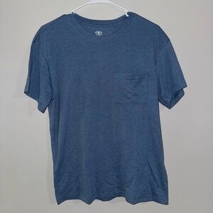 Athletic Works Men’s Small Blue Heathered Pocket Tee